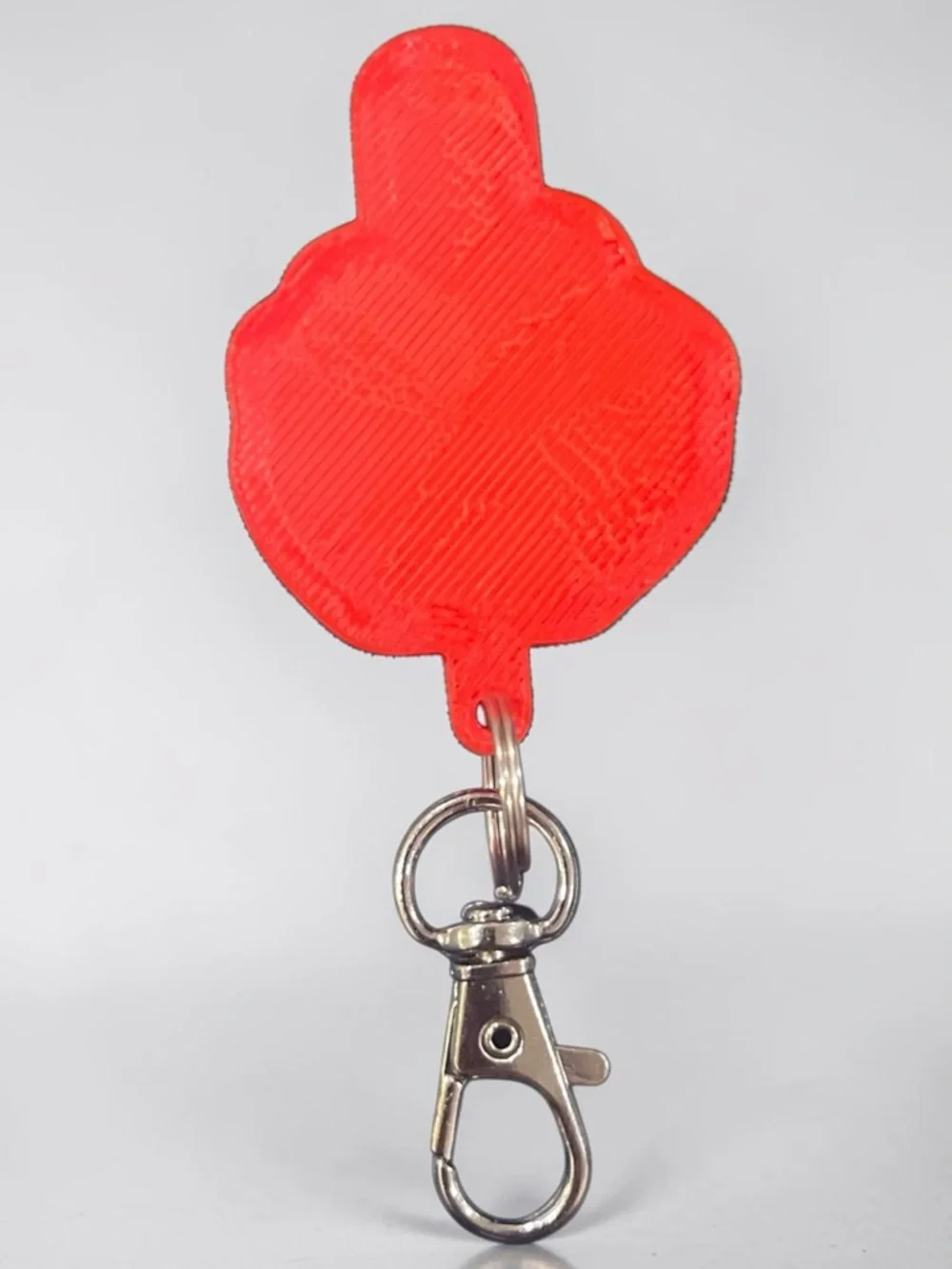 3d Custom F**k You Middle Finger Keychain - Red and White